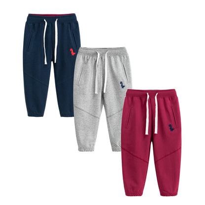 HuaAngel Boys Athletic Sweatpants Cotton with Drawstring Pockets Kids Casual Pants 3 Pack Sizes 2-8