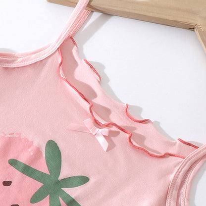 HuaAngel 2-Piece Girls Soft Nightgowns Lightweight Breathable Sleepwear Sizes 4-14