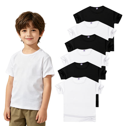 HuaAngel Boys Girls Quick Dry T-Shirts 5 Pack Short Sleeve Athletic Tees Age 4-12