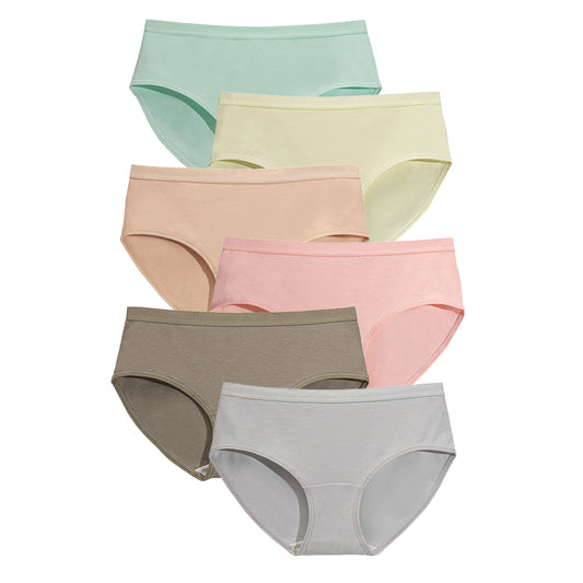 HuaAngel Girls Underwear 6-10 Pack Cotton Soft Stretch Panties Everyday Briefs for School and Play Sizes M-XL