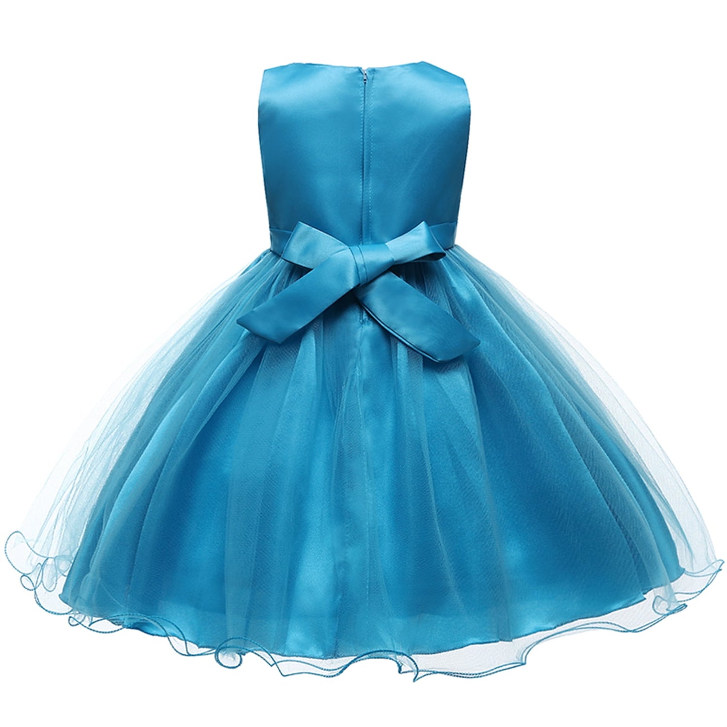 HAWEE Flower Girls Dress Sleeveless Sequin Tutu Princess Dress Birthday Party Pageant Ball Gown for Age 3-10 Years Old