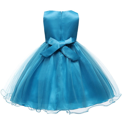 HAWEE Flower Girls Dress Sleeveless Sequin Tutu Princess Dress Birthday Party Pageant Ball Gown for Age 3-10 Years Old