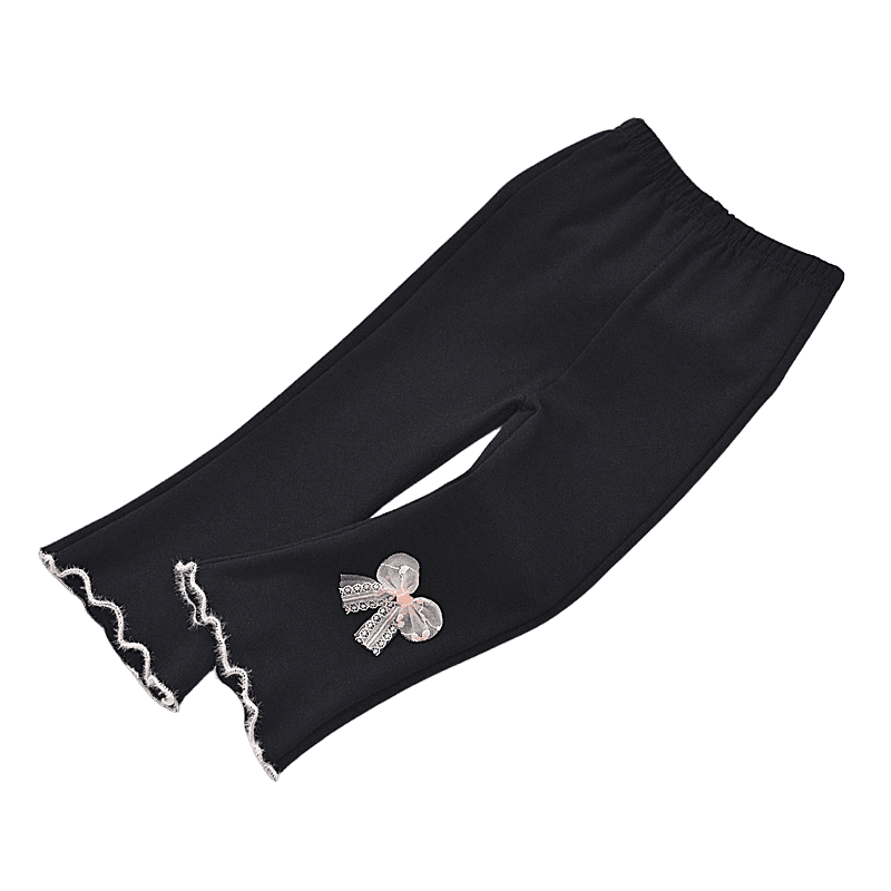 HuaAngel 4 Pack Girls' Cotton Pants Basic Versatile Pants Sizes 2-7Years