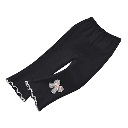 HuaAngel 4 Pack Girls' Cotton Pants Basic Versatile Pants Sizes 2-7Years