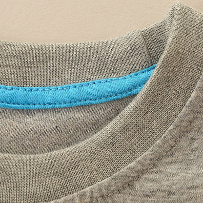 HuaAngel Boys Cotton Long Sleeve T-Shirt Crew Neck Funny Print Shirt 3 Packs Sizes 2-7