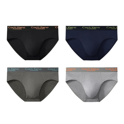 Phenas Men's Underwear Briefs Pack, Cotton Breathable Super Soft Comfort Lightweight Pouch Briefs in 4 Pack
