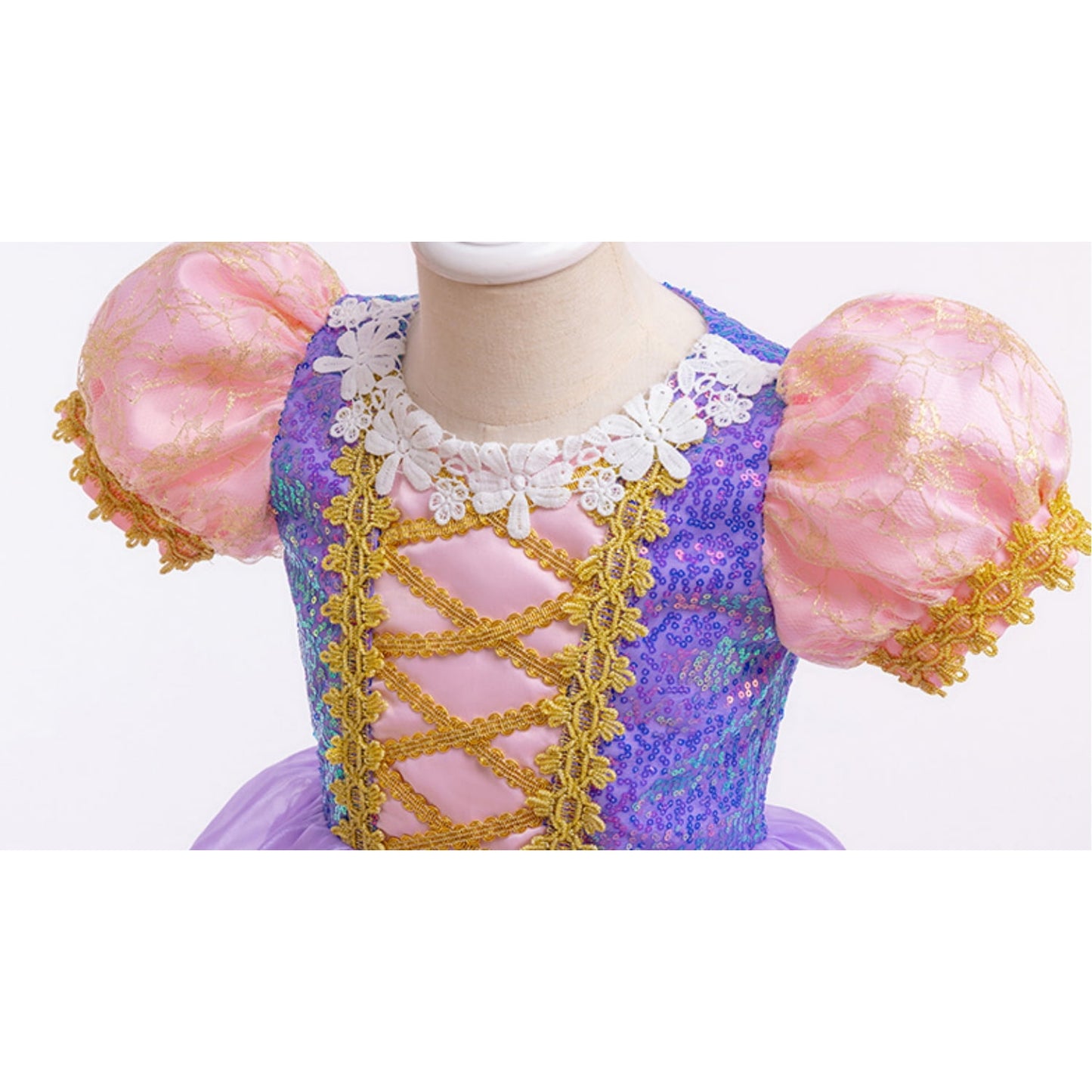 LOEL Girls Princess Dresses Birthday Cosplay Party Princess Dress up Purple Fairy Dress