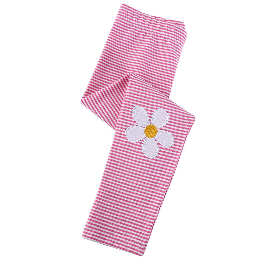 HuaAngel Girls Leggings Cotton with Elastic Waistband 4 Pack Sizes 2-7