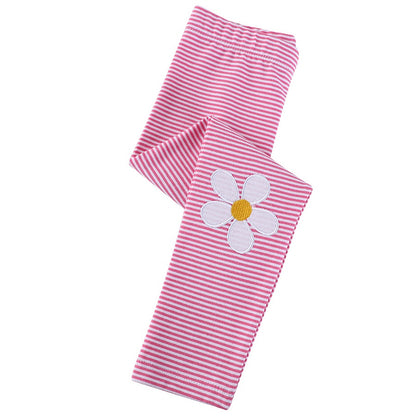 HuaAngel Girls Leggings Cotton with Elastic Waistband 4 Pack Sizes 2-7