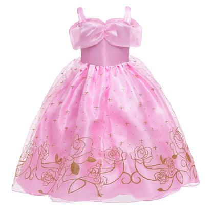 HAWEE Princess Dress up Birthday Party Fairy Pink Costume for Toddler/Little Girls