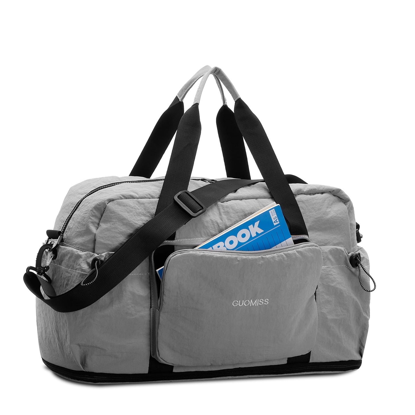 URSOFINE Nylon Duffle Bag, Lightweight Foldable Expandable Gym Bag with Wet Pocket & Luggage Sleeve, Large Capacity Carry On Travel Bag for Men Women, Ideal for Fitness Camping Weekend Getaways Green