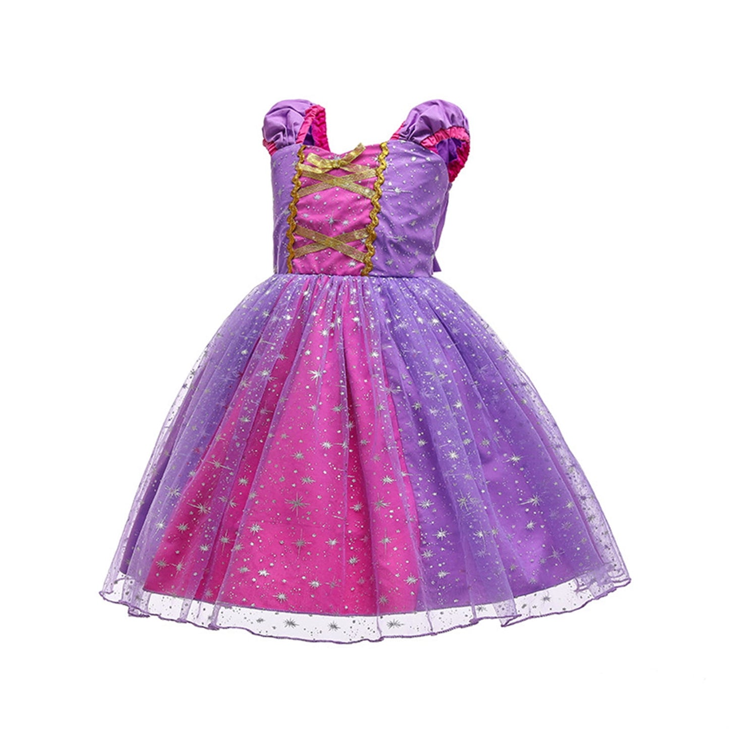 LOEL Girls Princess Dresses Birthday Cosplay Party Fairy Dress up Purple Dress