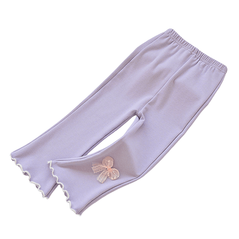 HuaAngel 4 Pack Girls' Cotton Pants Basic Versatile Pants Sizes 2-7Years