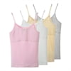 HAWEE Girls Crop Tops Undershirts Cotton Training Bra Sports Bralette Solid Vest for Kids Teens 7-14Y, 4 Pack