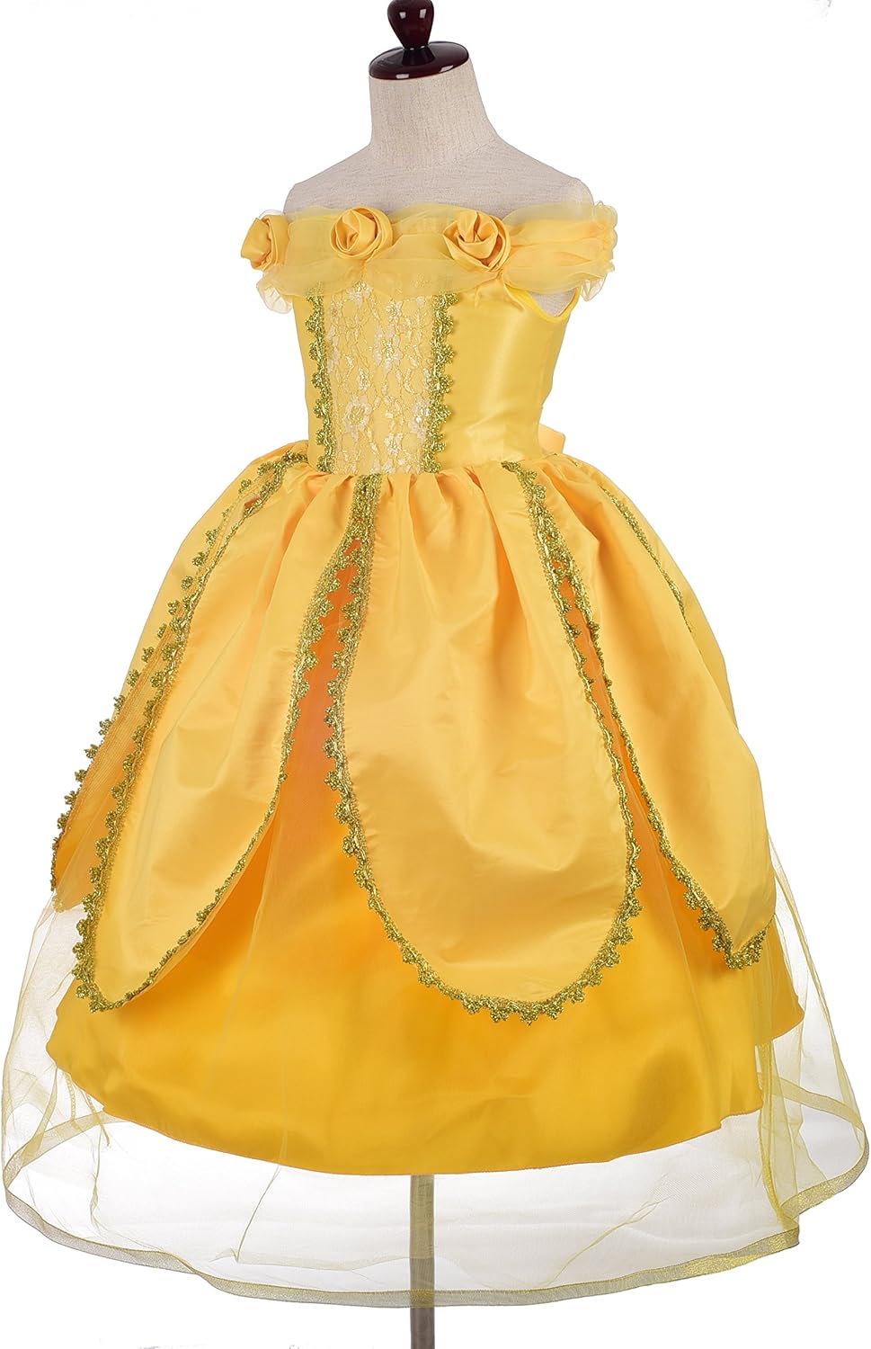 Dressy Daisy Girls Princess Dress Up Costumes Halloween Fancy Party Dress Golden Trimmed