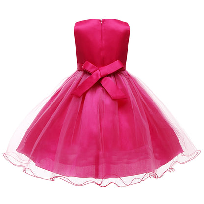 HAWEE Flower Girls Dress Sleeveless Sequin Tutu Princess Dress Birthday Party Pageant Ball Gown for Age 3-10 Years Old