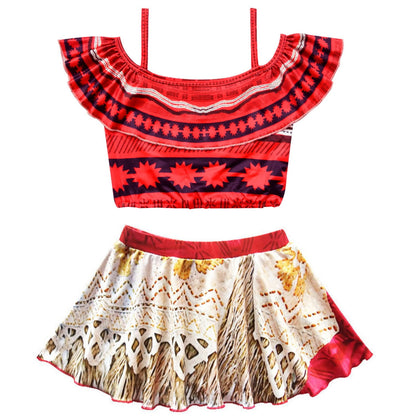 HAWEE Girls Princess Moana Swimwear Adventure Bathing Suit Tankini Moana Swimsuit 2 Pieces
