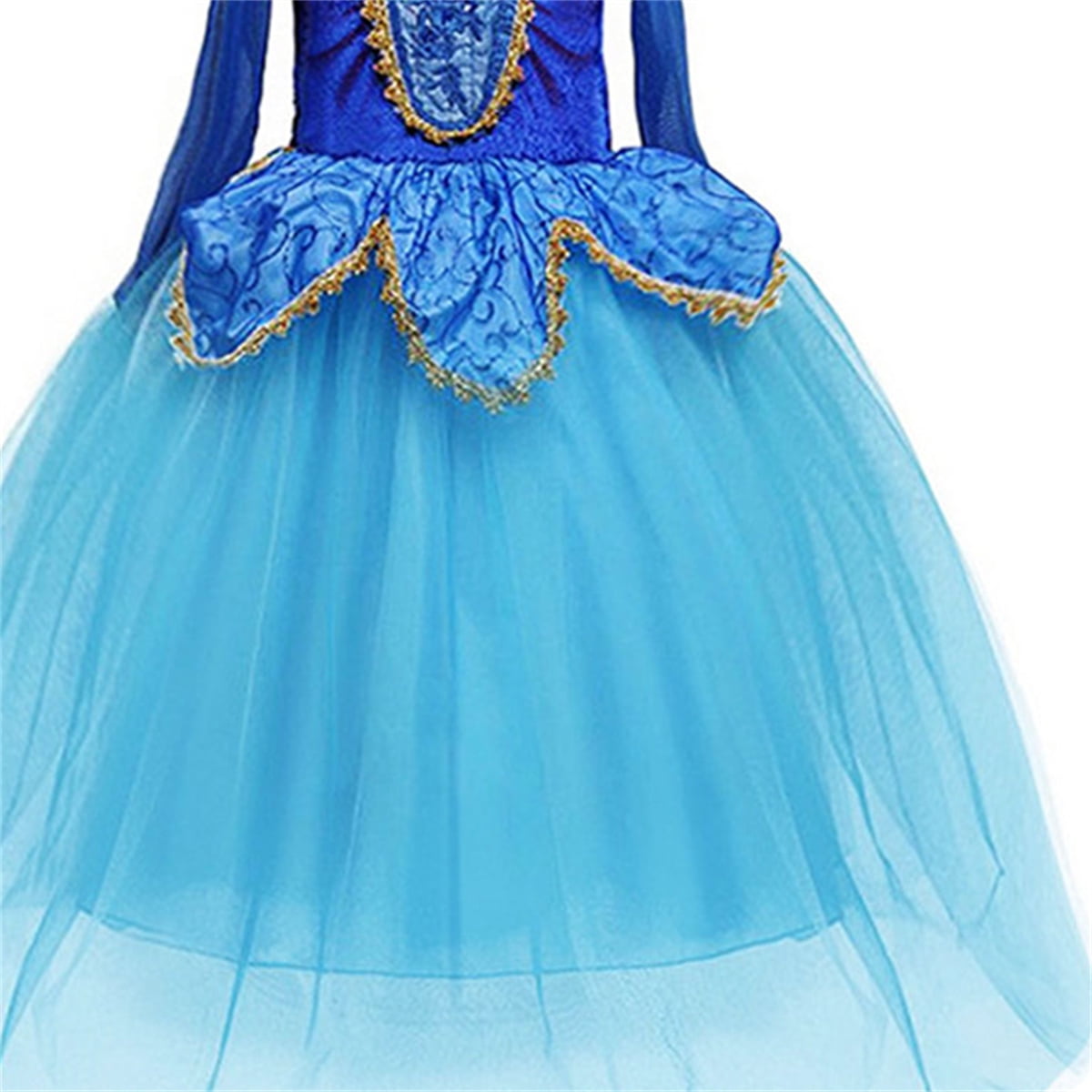 HAWEE Little Girls Princess Dress Cosplay Off Shoulder Pink Dress Halloween Fancy Dress Age 3-8Y