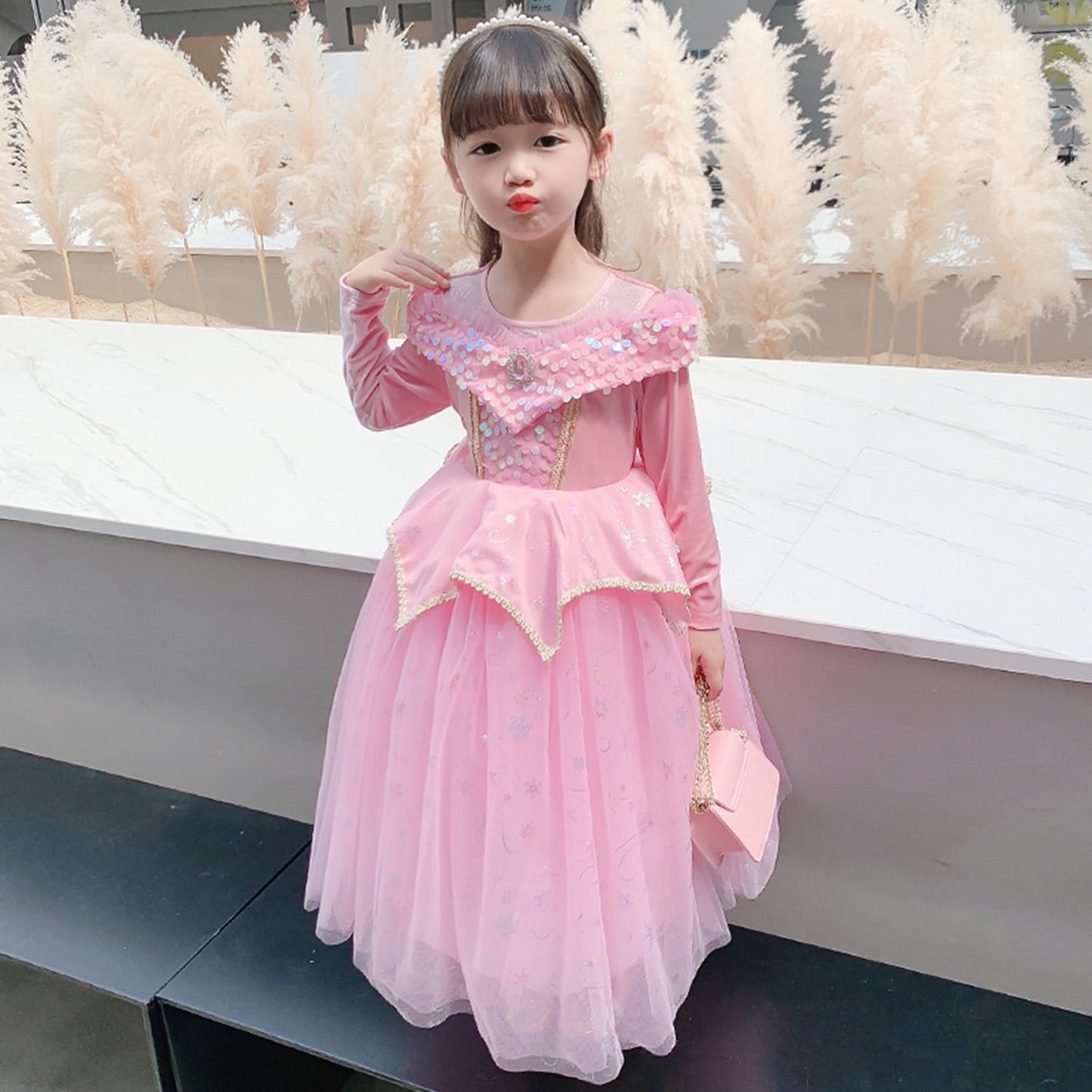 KAWELL Sleeping Beauty Aurora Costume Princess Costume Halloween Party Dress Up Cosplay