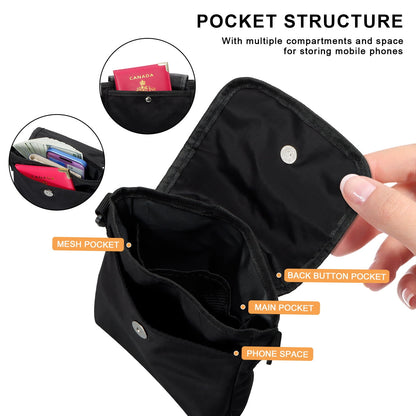 URSOFINE Small Crossbody Bag for Women, Phone Lanyard for Women/Men, Cell Phone Purses with Detachable 6-Layer Card Holder