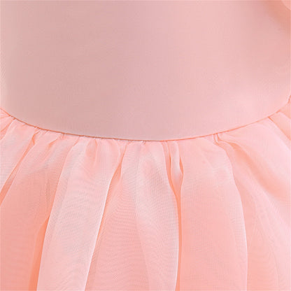 KAWELL Easter Dress for Girls Puff Sleeve Floral Dress Wedding Pageant Party Ball Gown Dresses