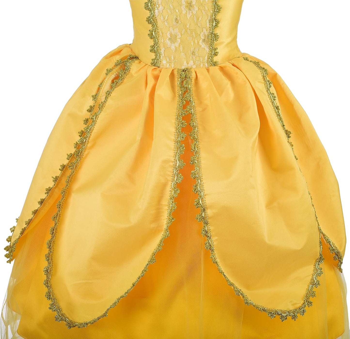 Dressy Daisy Girls Princess Dress Up Costumes Halloween Fancy Party Dress Golden Trimmed