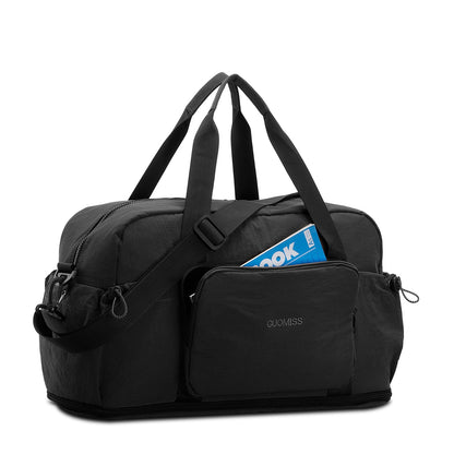 URSOFINE Nylon Duffle Bag, Lightweight Foldable Expandable Gym Bag with Wet Pocket & Luggage Sleeve, Large Capacity Carry On Travel Bag for Men Women, Ideal for Fitness Camping Weekend Getaways Green