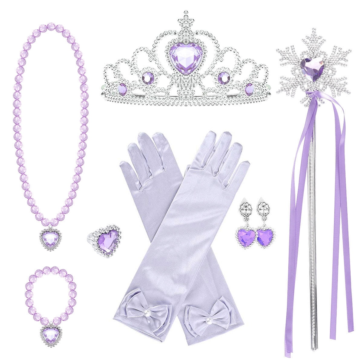 HAWEE Princess Costume for Girls Halloween Fancy Party Cosplay Dress Up Purple Princess Dress 2-10Y