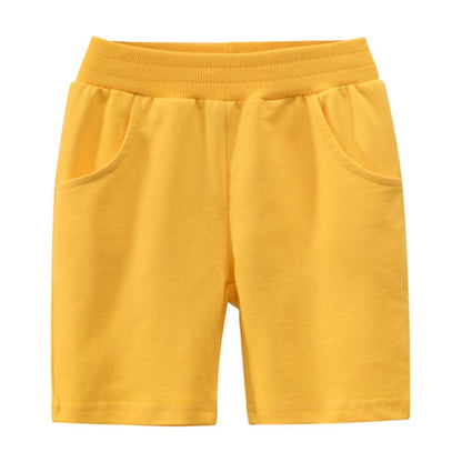 Toddler Boys 4 Pack Cotton Sport Jogger Shorts,Kids Summer Solid Active Short Pants with Pocket