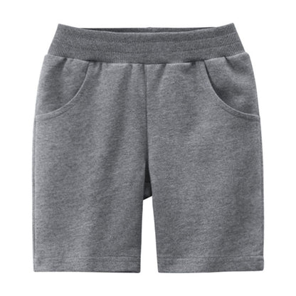 Toddler Boys 4 Pack Cotton Sport Jogger Shorts,Kids Summer Solid Active Short Pants with Pocket