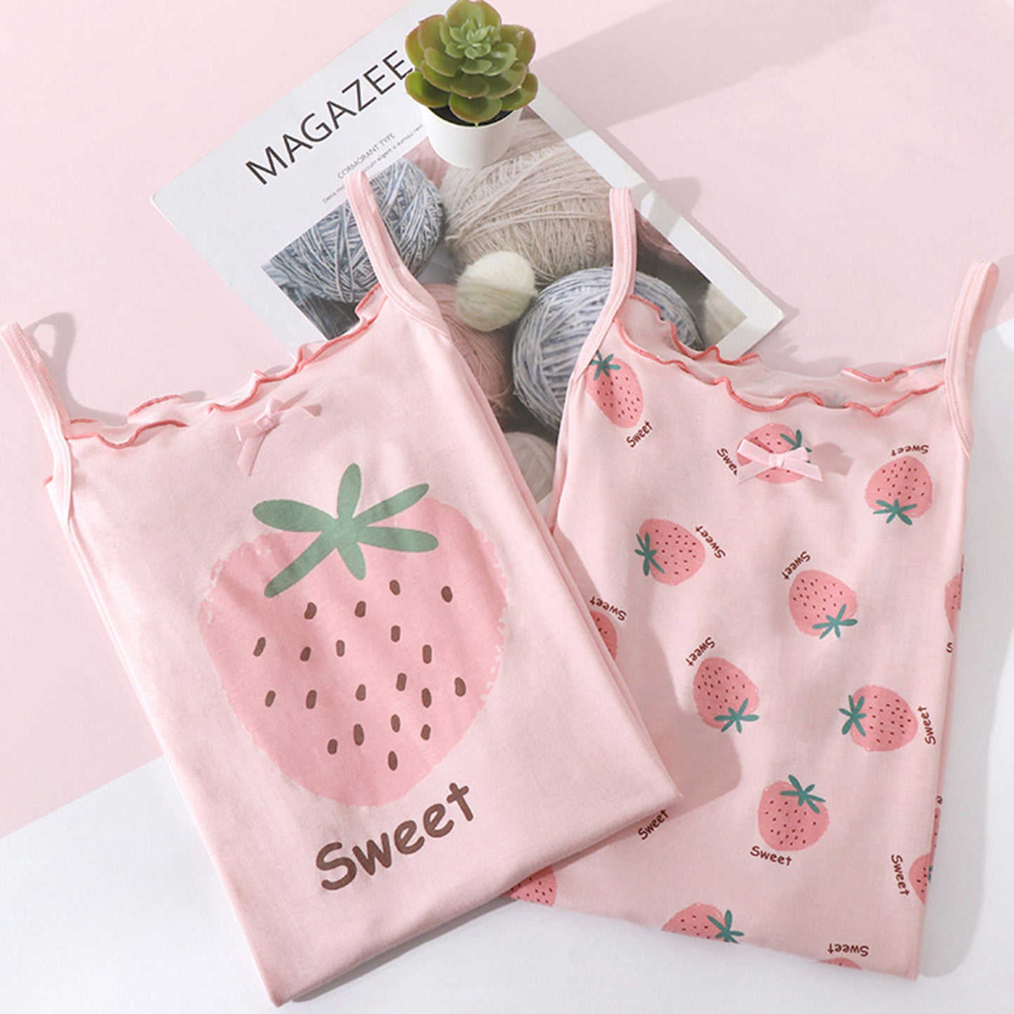 HuaAngel 2-Piece Girls Soft Nightgowns Lightweight Breathable Sleepwear Sizes 4-14