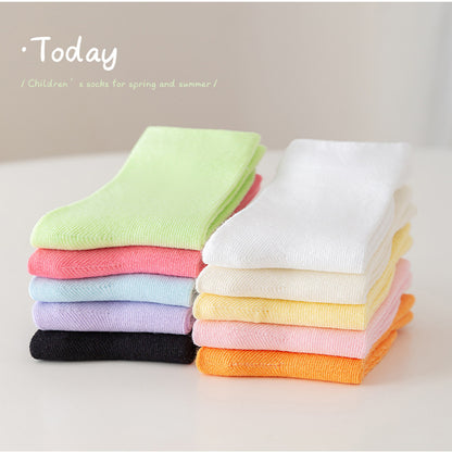 HuaAngel Boys Girls Socks 10 Pairs Cotton Ankle Socks 1-12 Years