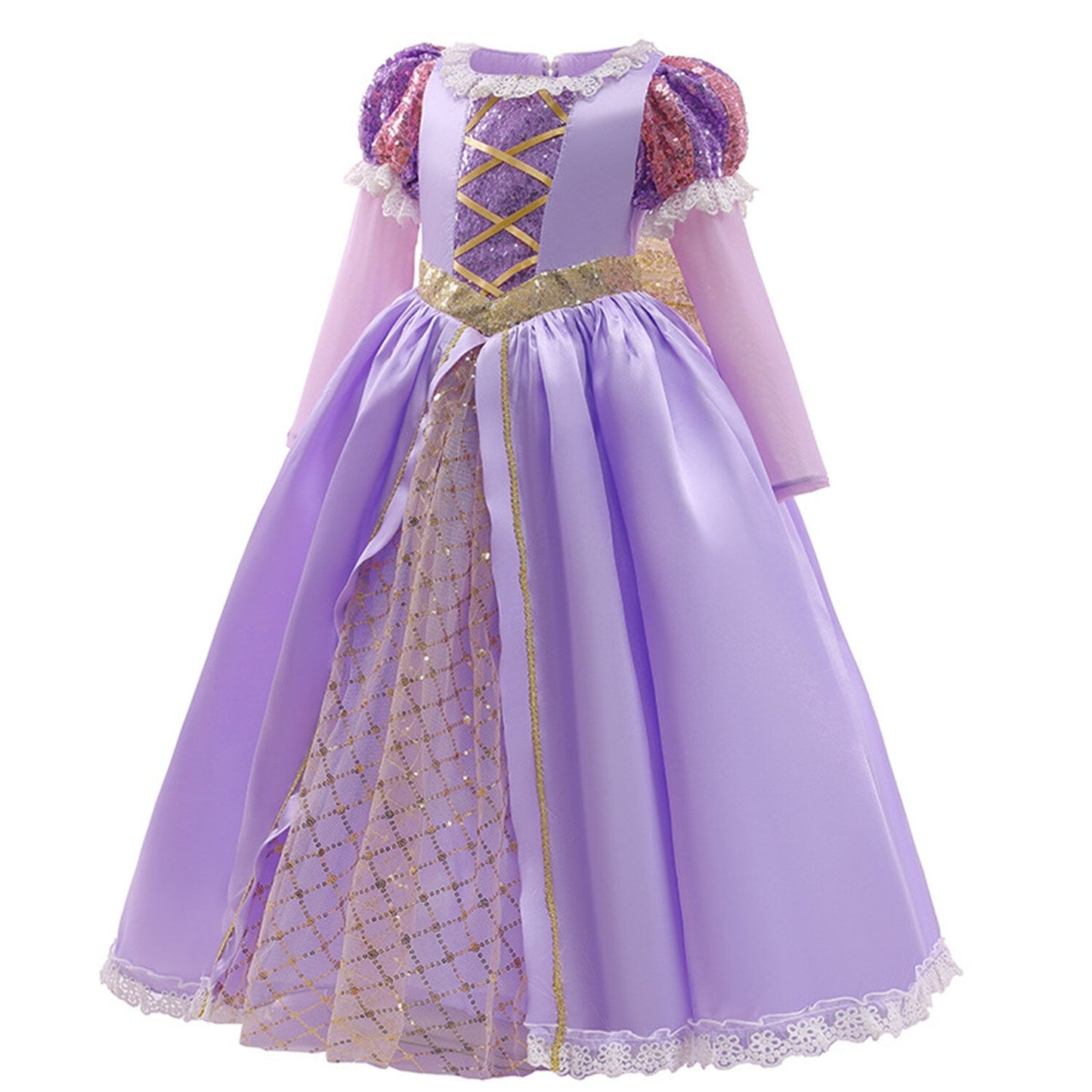 HAWEE Princess Costume for Girls Halloween Fancy Party Cosplay Dress Up Purple Princess Dress 2-10Y