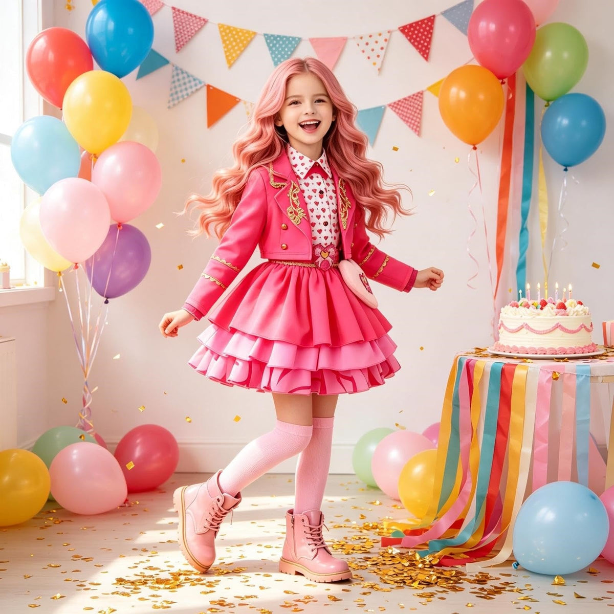 LOEL Kids Halloween Costume Pink — view 9
