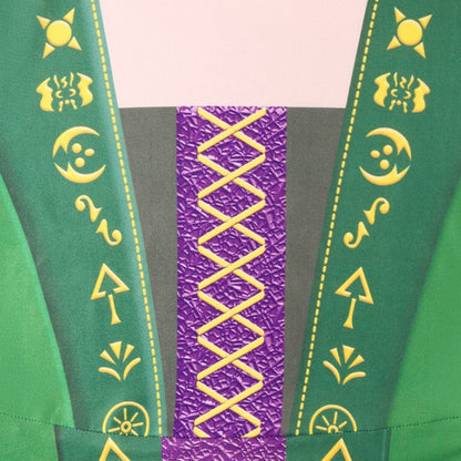 KAWELL Halloween Girls Witch Winifred Dress Up Carnival Party Sarah Mary Sanderson Sisters Witch Cosplay Costume