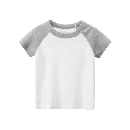 Pheans 7 Pack Unisex Infant Baby Crew Neck T-Shirt Toddler Short Sleeve Tees 100% Organic Cotton Shirts for Boys Girls 12 Months-9Years