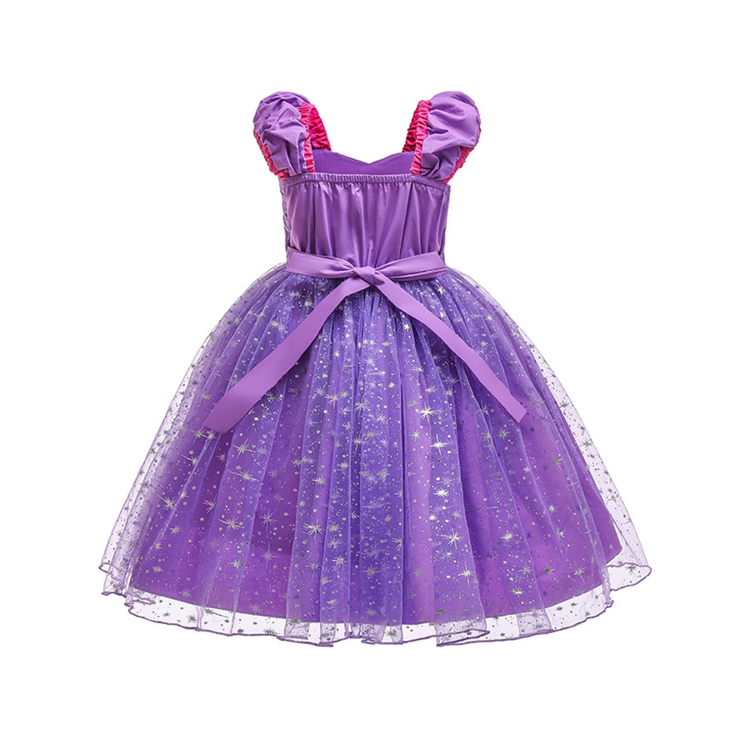 LOEL Girls Princess Dresses Birthday Cosplay Party Fairy Dress up Purple Dress