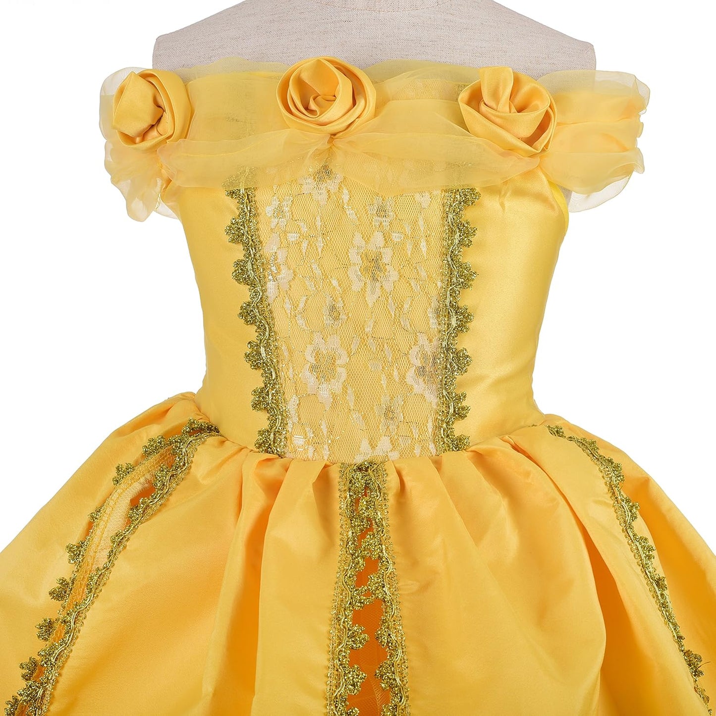 Dressy Daisy Girls Princess Dress Up Costumes Halloween Fancy Party Dress Golden Trimmed