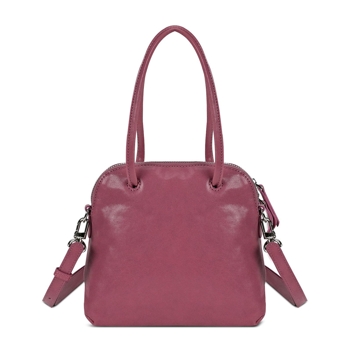 LOEL Genuine Leather Classic Shell Top-Handle Bag for Women - Pink - view 1