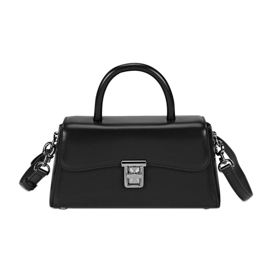 LOEL Genuine Leather Everyday Top-Handle Shoulder Bag for Women - Black - view 1