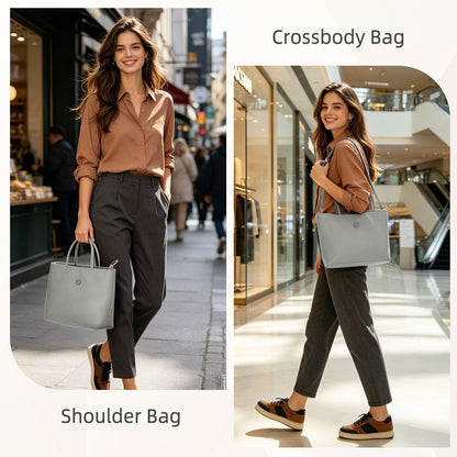 LOEL Premium Small Top-Handle Crossbody Bag for Women - Gray - view 2