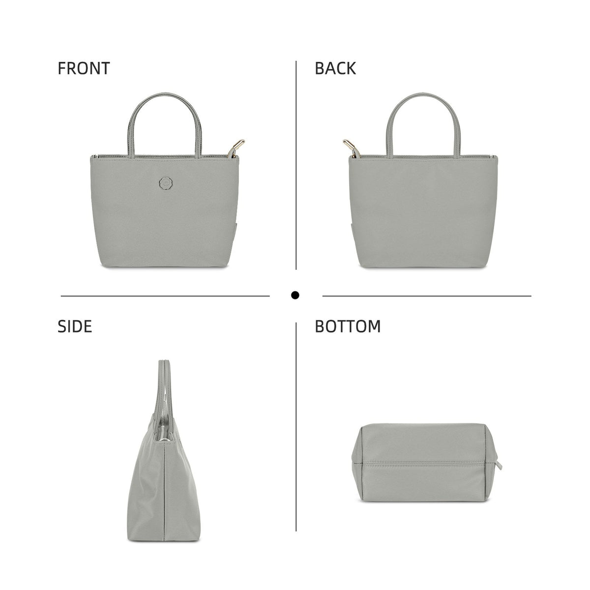 LOEL Premium Small Top-Handle Crossbody Bag for Women - Gray - view 3