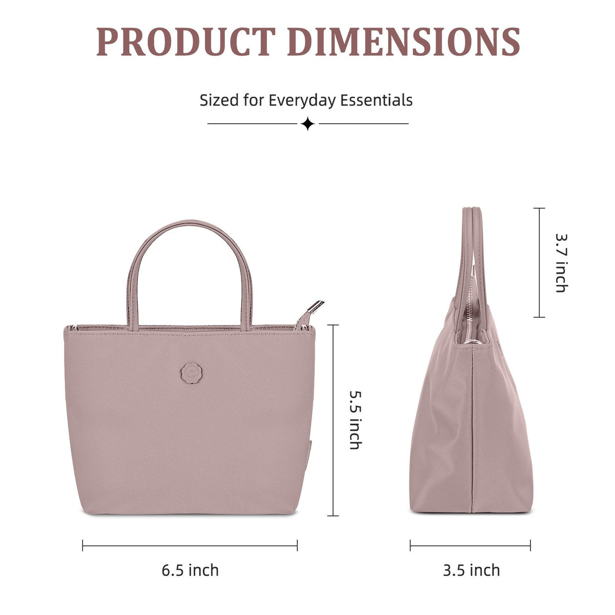 LOEL Premium Small Top-Handle Crossbody Bag for Women - Light Purple - view 4