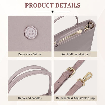 LOEL Premium Small Top-Handle Crossbody Bag for Women - Light Purple - view 5