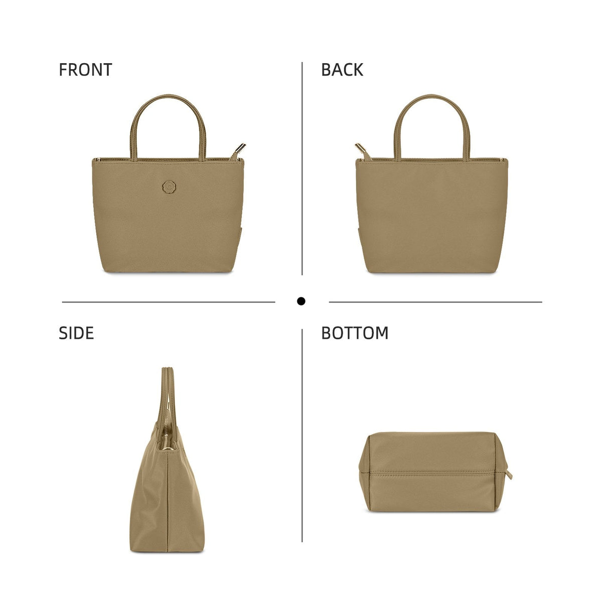 LOEL Premium Small Top-Handle Crossbody Bag for Women - Milk Tea - view 3