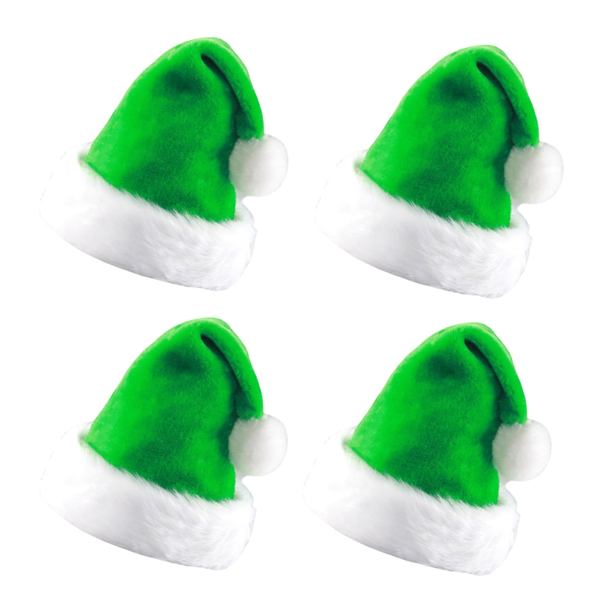 Christmas Hat, Santa Hats Multi-Piece Set for Adults Red/Green Velvet Comfort Extra Thicken New Year Festive Party Holiday Xmas Hat for Women and Men