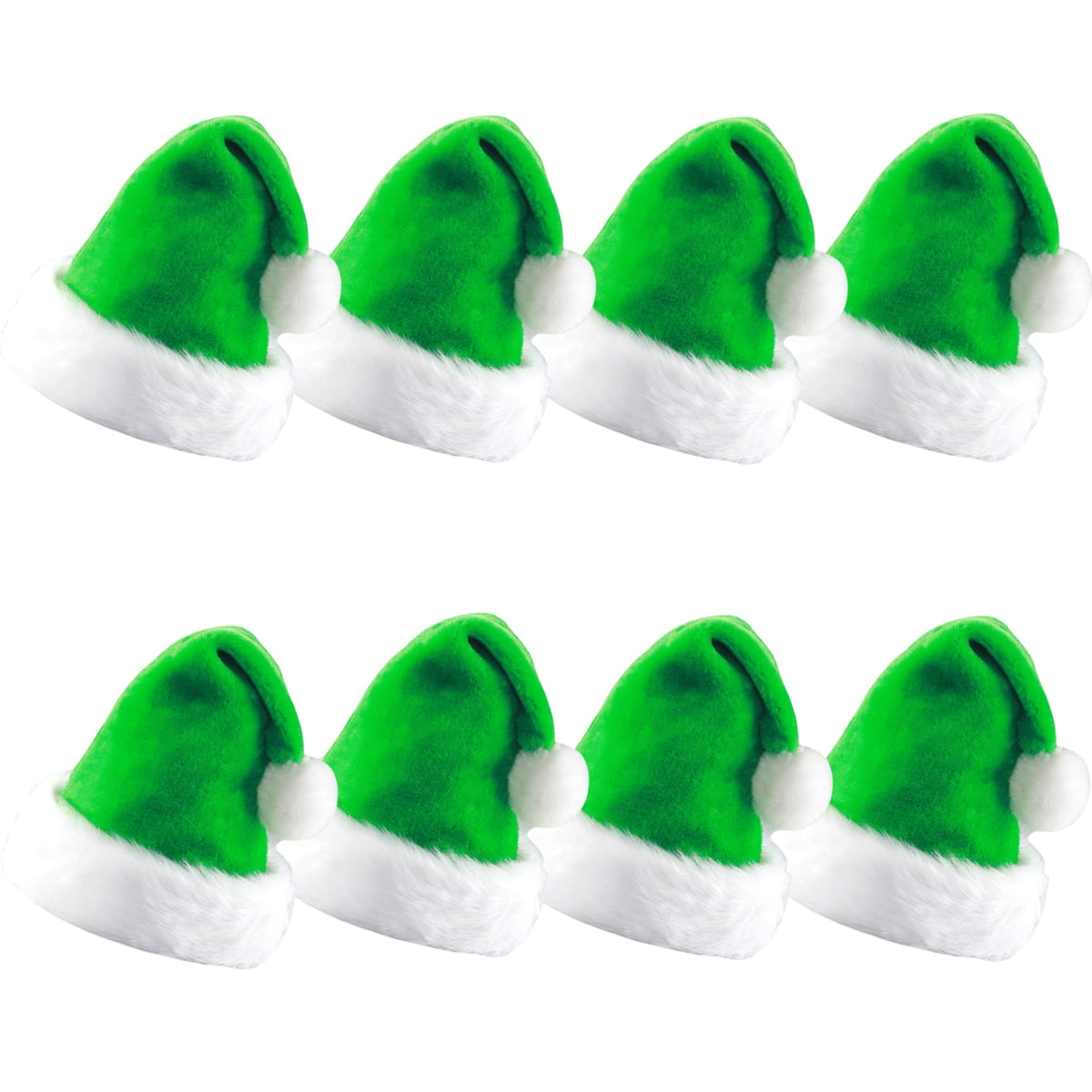 Christmas Hat, Santa Hats Multi-Piece Set for Adults Red/Green Velvet Comfort Extra Thicken New Year Festive Party Holiday Xmas Hat for Women and Men
