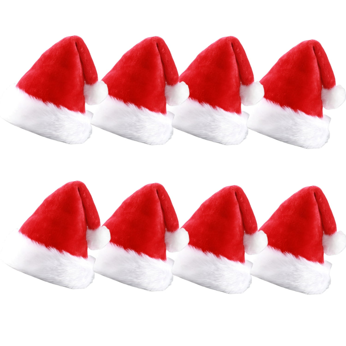 Christmas Hat, Santa Hats Multi-Piece Set for Adults Red/Green Velvet Comfort Extra Thicken New Year Festive Party Holiday Xmas Hat for Women and Men