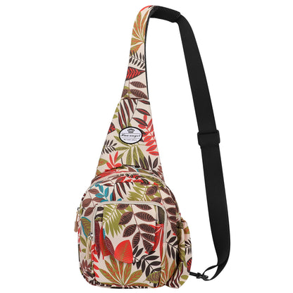 HAWEE Crossbody Sling Bags for Women, Small Sling Shoulder Backpack with Convertable Strap Fashionable Travel Chest Pack for Trip Sports Work