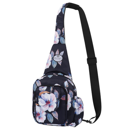 HAWEE Crossbody Sling Bags for Women, Small Sling Shoulder Backpack with Convertable Strap Fashionable Travel Chest Pack for Trip Sports Work